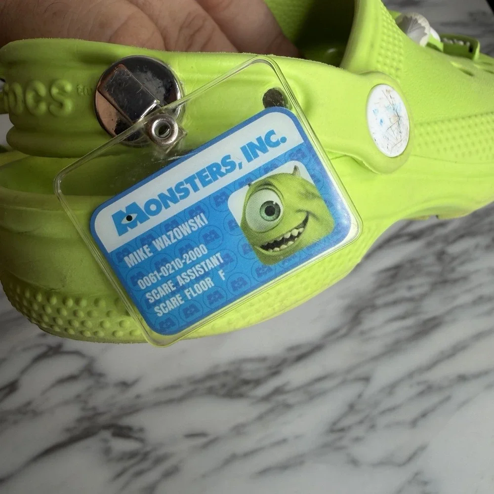 Crocs Monsters, Inc. Mike Classic Clogs Kids C13 Green Shoes‎ Disney Slip On